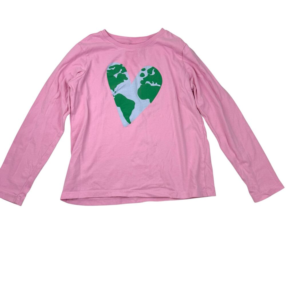 Hanna Andersson Pink Heart Earth Tee